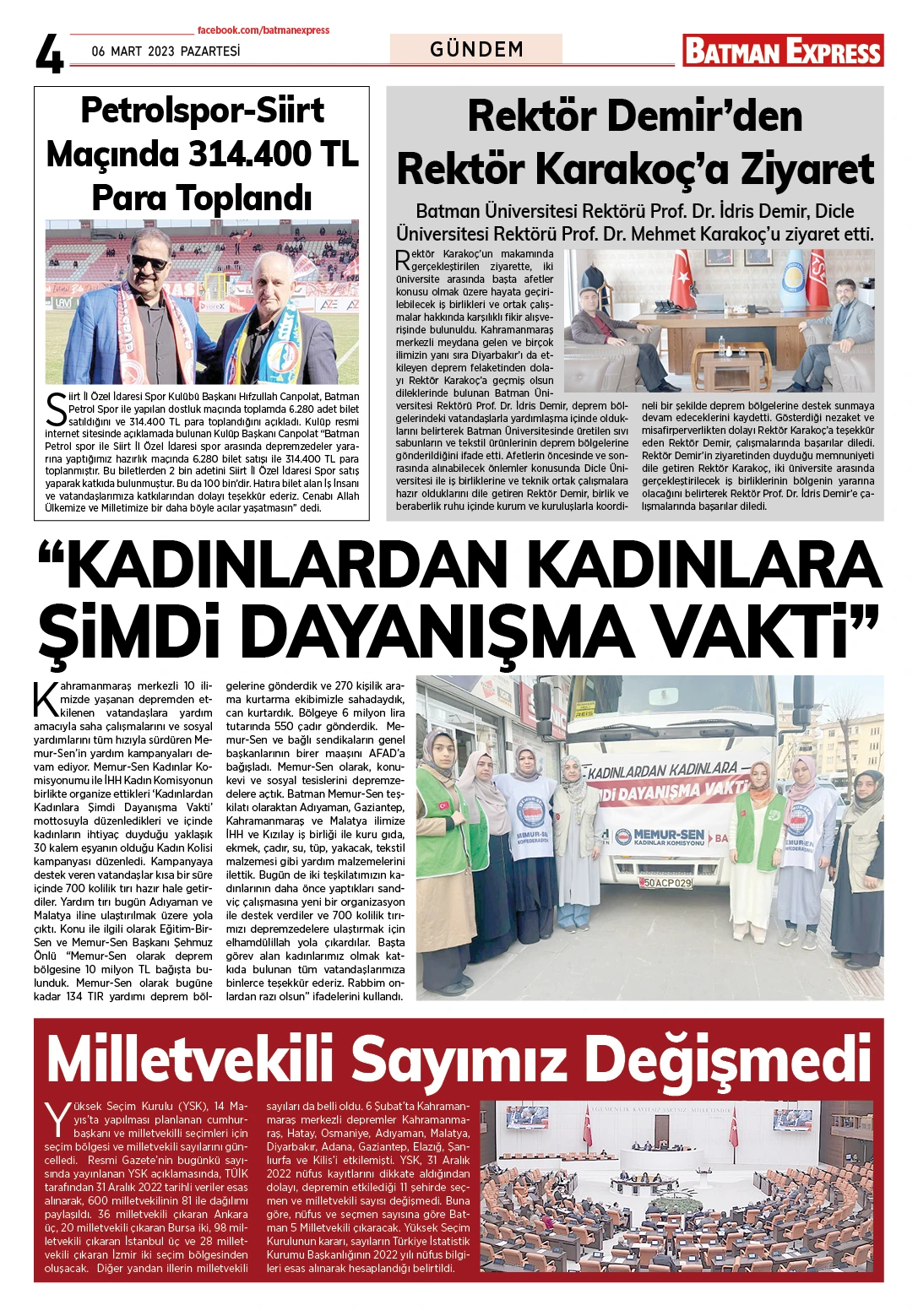 06 MART 2023 PAZARTESİ