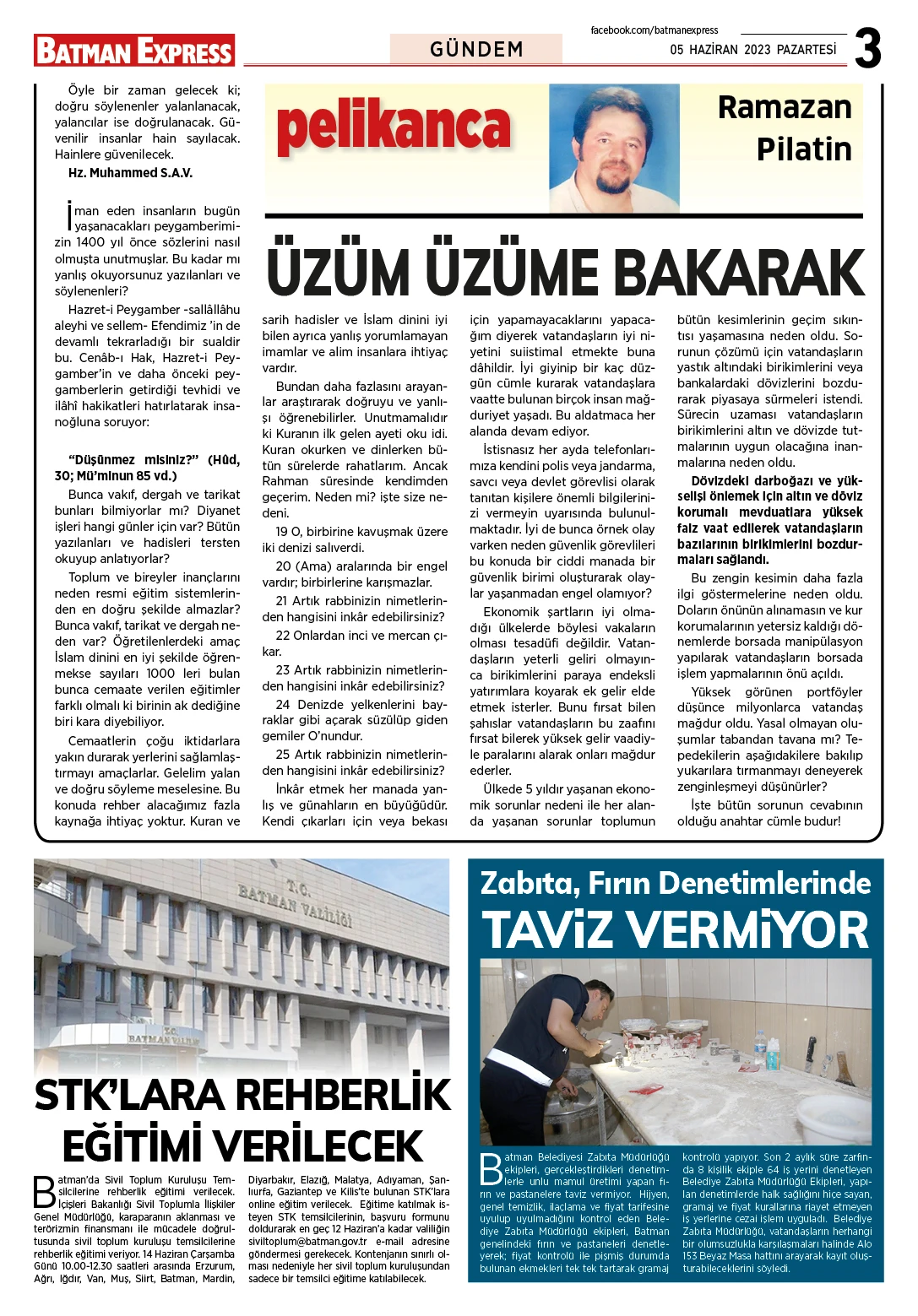 05 HAZİRAN 2023 PAZARTESİ