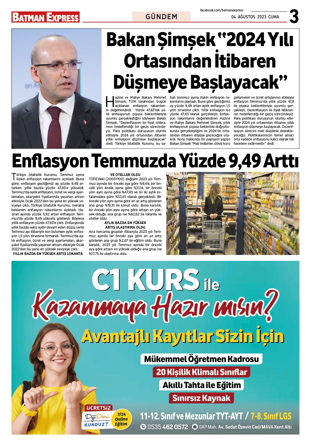 04 AĞUSTOS 2023 CUMA