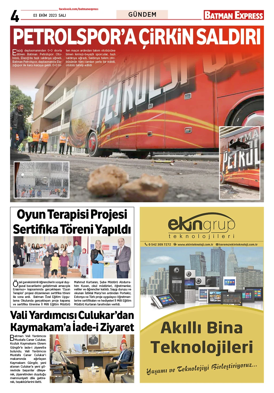 03 EKİM 2023 SALI