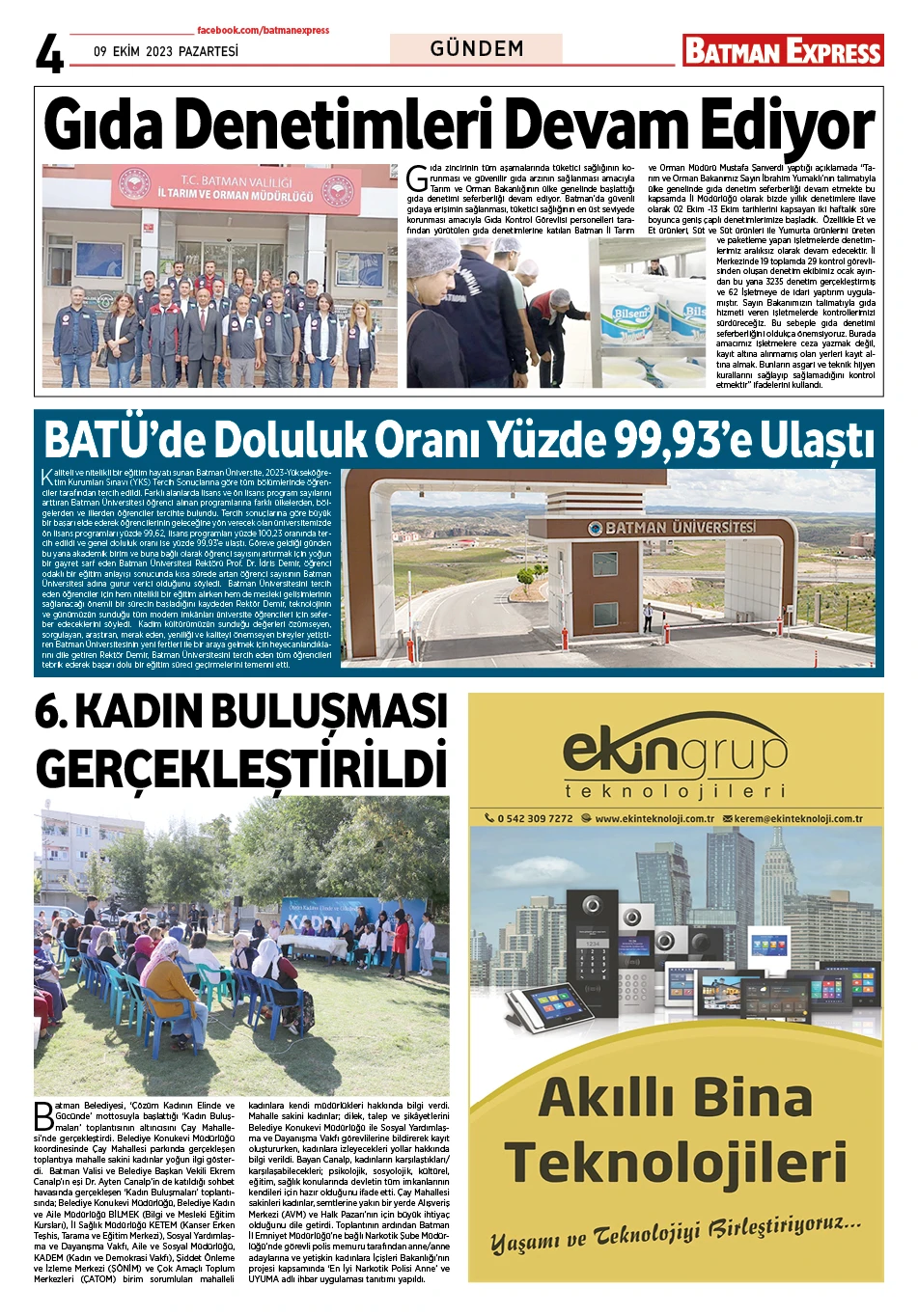 09 EKİM 2023 PAZARTESİ