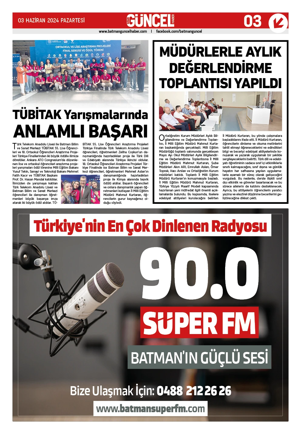 BATMAN GÜNCEL GAZETESİ