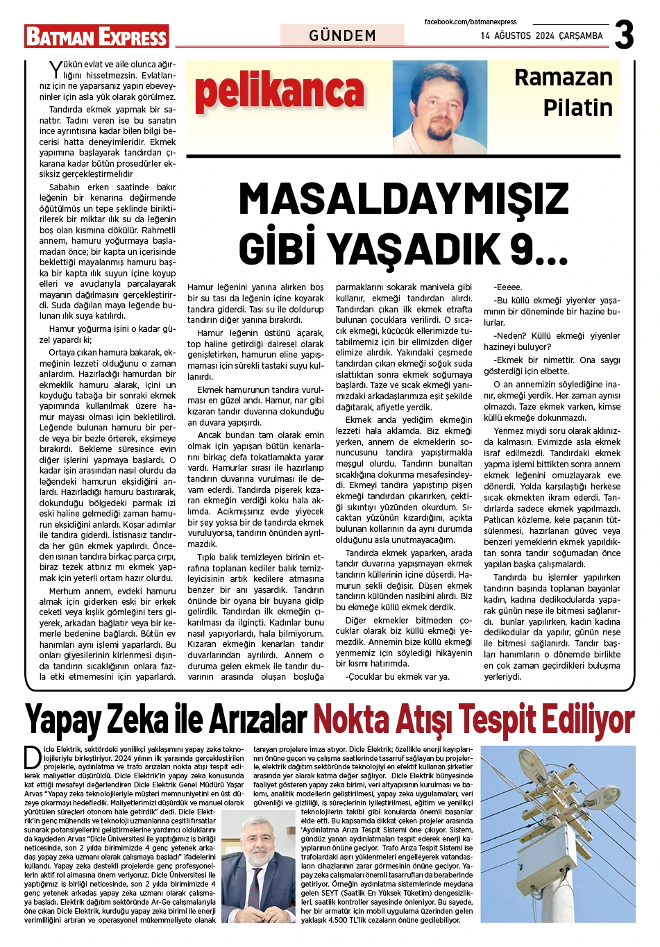 14 AĞUSTOS 2024 ÇARŞAMBA