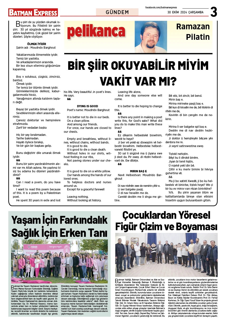 30 EKİM 2024 ÇARŞAMBA