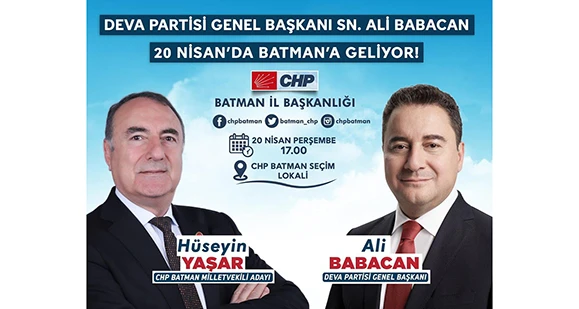 BABACAN, BATMAN’A GELİYOR