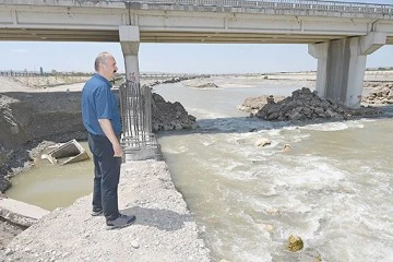 YENİ KÖPRÜ ÇALIŞMASI İNCELENDİ